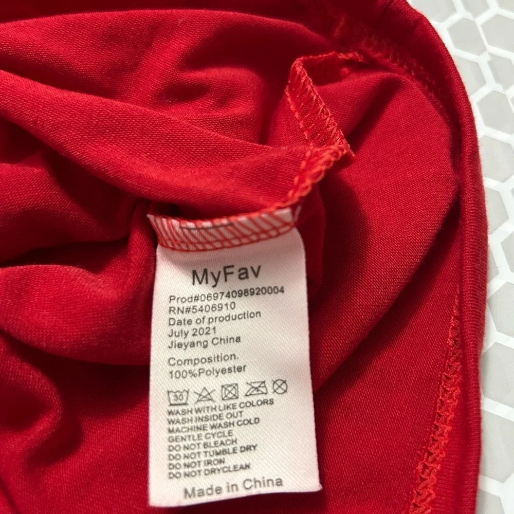 My Fav Classic Red and White Striped Kids Pajama Set Size 7